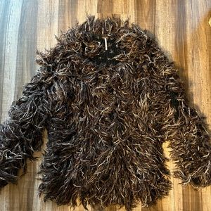 Free People shag sweater/jacket size medium